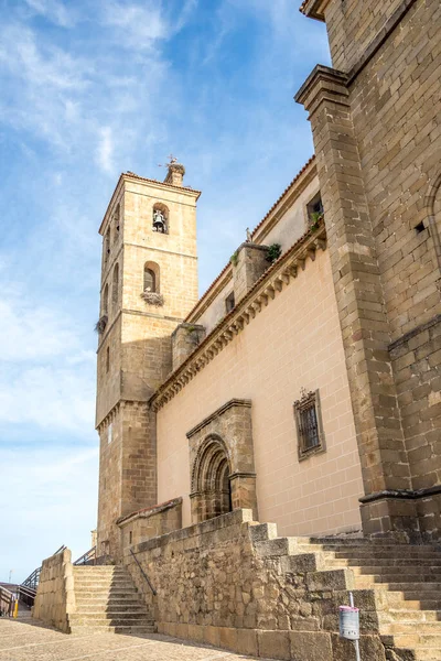 Uitzicht Kerk Van Santa Maria Straten Van Alcantara Spanje — Stockfoto