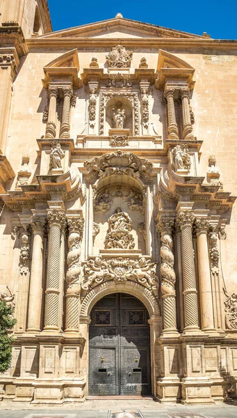 View Facade Basilica Santa Maria Streets Elche Spain — Stock Photo, Image