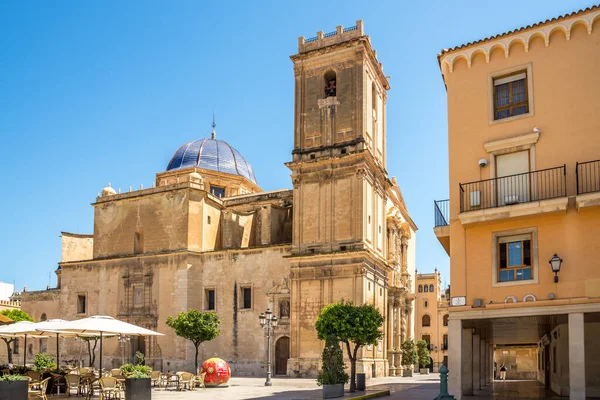 Elche Spain May 2022 View Basilica Santa Maria Streets Elche — ストック写真