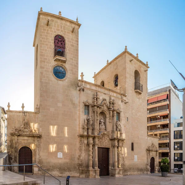Alicante Spain May 2022 View Basilica Saint Mary Streets Alicante — ストック写真
