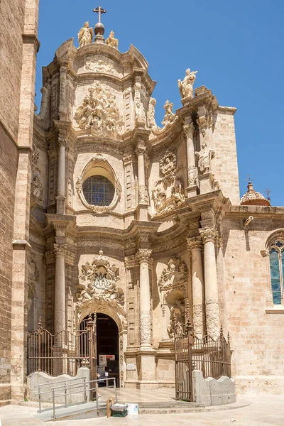 Valencia Spain May 2022 View Facade Cathedral Streets Valencia Valencia — Stock Photo, Image