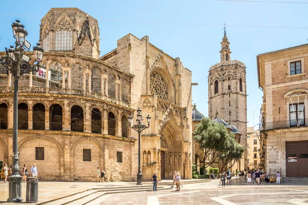 Valencia Espanha Maio 2022 Vista Torre Micalet Catedral Santa Maria — Fotografia de Stock