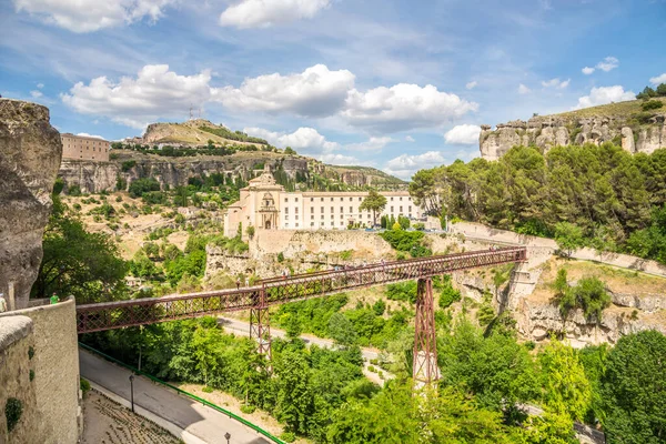 Kilátás Szent Pál Hídra Cuencában Spanyolország — Stock Fotó