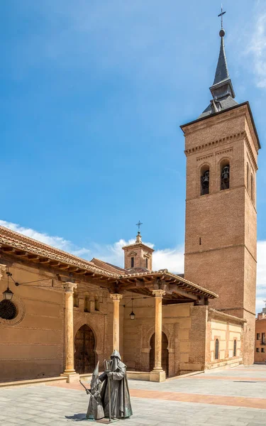 Widok Kościół Santa Maria Ulicach Guadalajary Hiszpanii — Zdjęcie stockowe