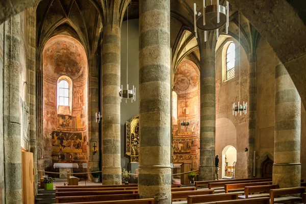 Mustair Switzerland June 2022 View Interior Church Saint John Mustair — Stok fotoğraf