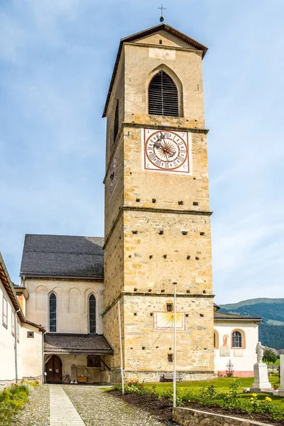 View Bell Tower Saint John Church Mustair Switzerland — Stok fotoğraf