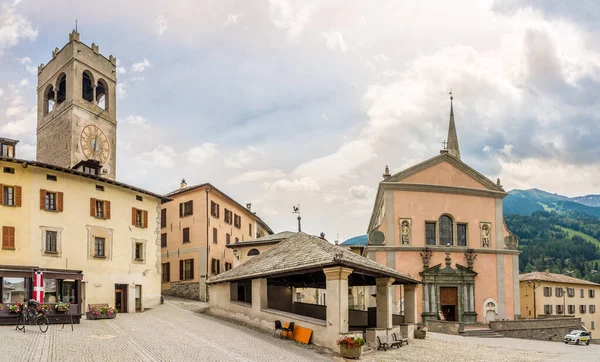 View Bajona Clock Tower Saints Gervasio Protasio Church Cavour Place — Photo