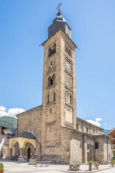 Morgex Italy June 2022 View Church Santa Maria Assunta Streets — Stok fotoğraf
