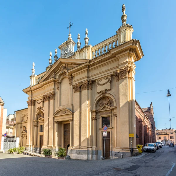 Vercelli Italy June 2022 Вид Церкву Святого Аньєса Святого Франциска — стокове фото