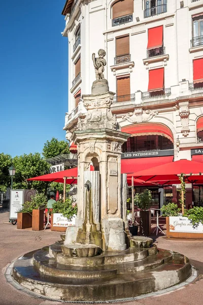 Aix Les Bains France June 2022 View Old Fountain Streets — Stock Photo, Image