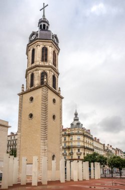 LYON, FRANCE - JUNE 26,2022 - View at the Bell tower and Armenian memorial in Lyon. Lyon is the third-largest city and second-largest metropolitan area of France.