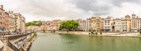 Lyon France June 2022 Panoramic View Waterfront Saone River Lyon — Stockfoto