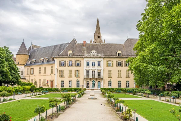 Вид Сад Бібліотечним Будинком Греноблі Франція — стокове фото