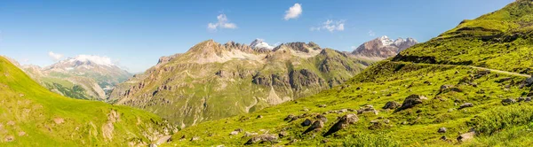 Panoramic View Mountain Massif Val Isere Savoie Alps France — Fotografia de Stock