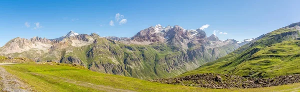 Panoramic View Nature Mountains Col Iseran Pass Savoie Alps France — Stock fotografie