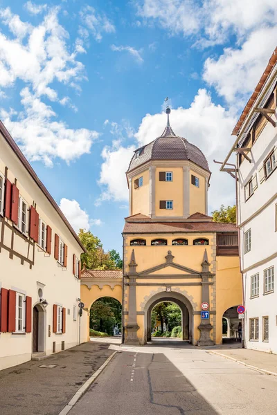 View Westertor Streets Memmingen Germany — Fotografia de Stock