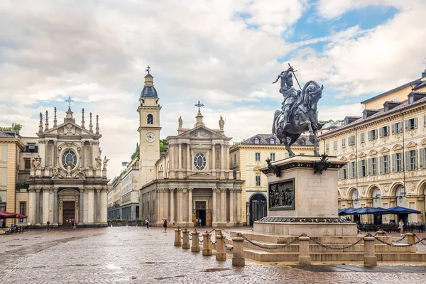 Turin Talya Ağustos 2022 Torino San Carlo Görüldü Torino Kuzey — Stok fotoğraf