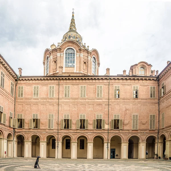 Turin Italie Août 2022 Vue Sur Cour Palais Real Turin — Photo