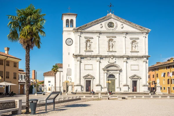 Palmanova Italien September 2022 Utsikt Över Katedralen Den Heligaste Återlösaren — Stockfoto