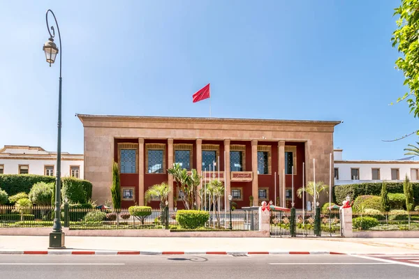 Vista Edificio Del Parlamento Las Calles Rabat Marruecos —  Fotos de Stock