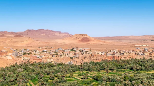 Widok Góry Oazę Rejonie Tinghir Maroko — Zdjęcie stockowe