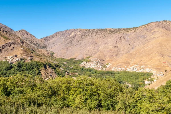 Vista Cidade Montanhas Imlil Alto Atlas Marrocos — Fotografia de Stock