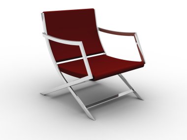 izole kırmızı modern sandalye