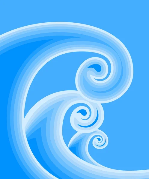 Ondas azules — Vector de stock