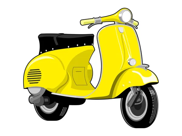 Scooter motorcykel vintage — Stock vektor