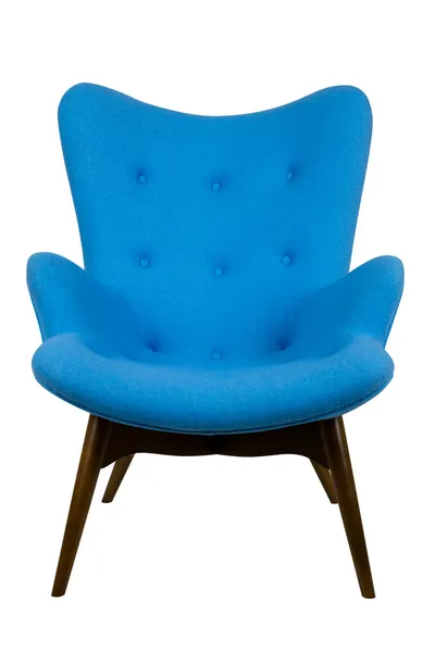 Современное синее кресло — стоковое фото