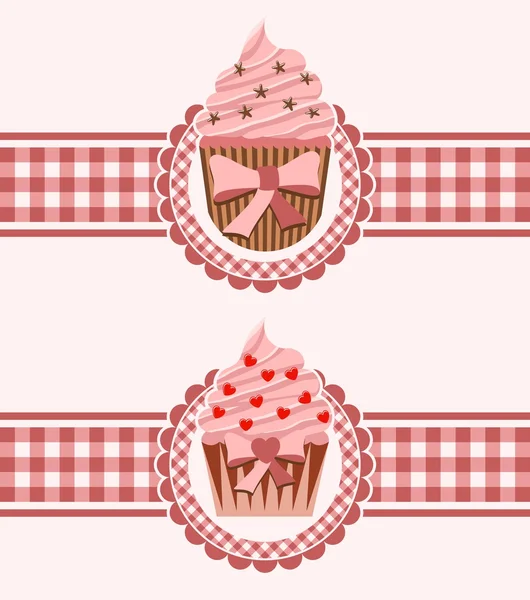 Cupcake Hintergrund — Stockvektor