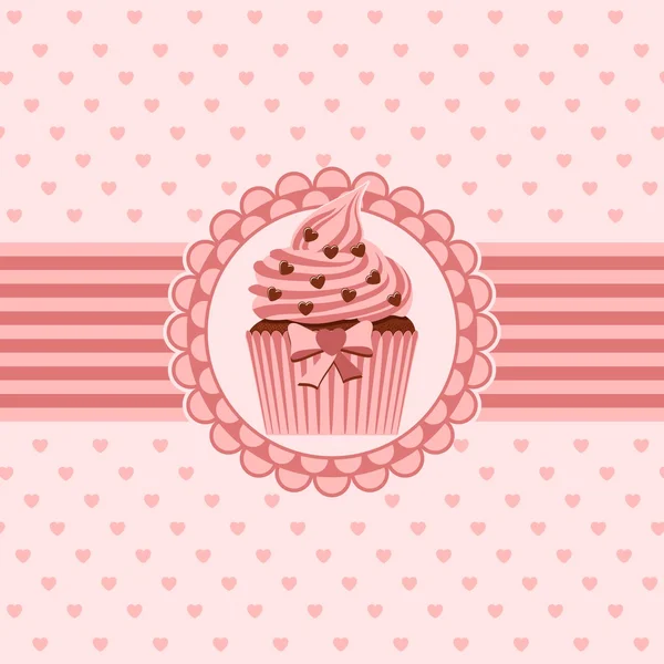 Cupcake fond — Image vectorielle