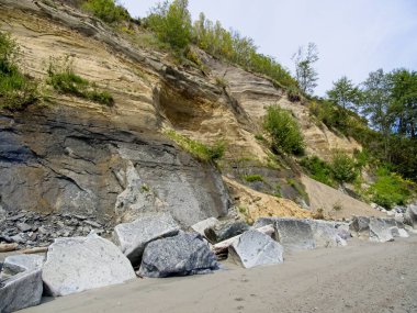 Victoria BC 'deki Island View Sahili' nin muhteşem manzarası.
