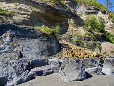 Victoria BC 'deki Island View Sahili' nin muhteşem manzarası.