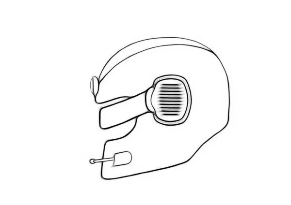 概念的な偵察軍ヘルメットのイラスト スケッチ — ストック写真