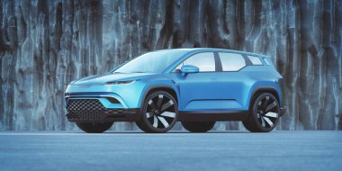 Markasız bir SUV 'un 3 boyutlu görüntülemesi