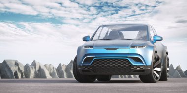 Markasız bir SUV 'un 3 boyutlu görüntülemesi