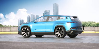 Markasız bir SUV 'un 3 boyutlu görüntülemesi