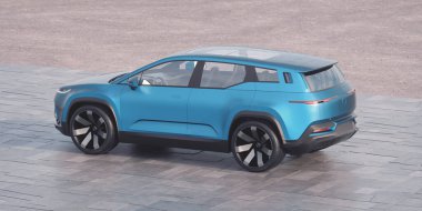 Markasız bir SUV 'un 3 boyutlu görüntülemesi