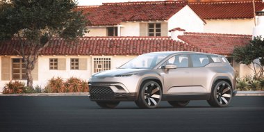 Markasız bir SUV 'un 3 boyutlu görüntülemesi