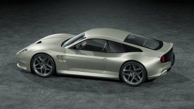 Markasız, jenerik konsept bir arabanın 3 boyutlu çizimi