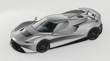 Markasız, jenerik konsept bir arabanın 3 boyutlu çizimi