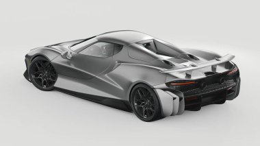 Markasız, jenerik konsept bir arabanın 3 boyutlu çizimi