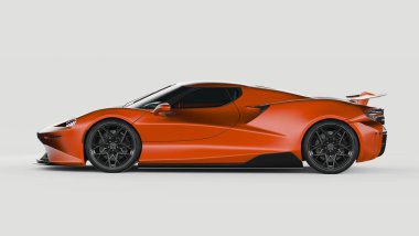 Markasız, jenerik konsept bir arabanın 3 boyutlu çizimi