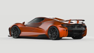 Markasız, jenerik konsept bir arabanın 3 boyutlu çizimi