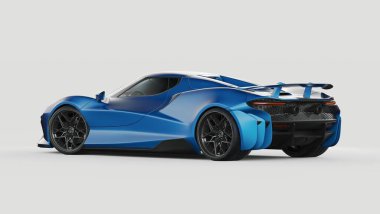 Markasız, jenerik konsept bir arabanın 3 boyutlu çizimi