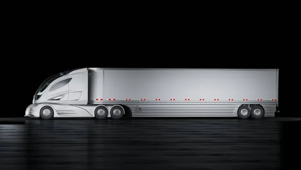 Rendering Concept Truck Generico Senza Marchio Camion Autonomo Elettrico — Foto Stock