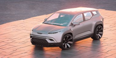 Markasız bir SUV 'un 3 boyutlu görüntülemesi