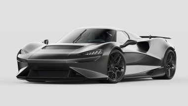 Markasız, jenerik konsept bir arabanın 3 boyutlu çizimi