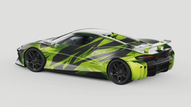 Markasız, jenerik konsept bir arabanın 3 boyutlu çizimi